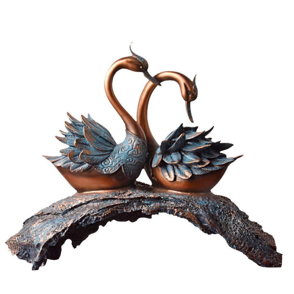 Statue cygne en résine haut de gamme - Sculptures artistiques de collection pour intérieur raffiné