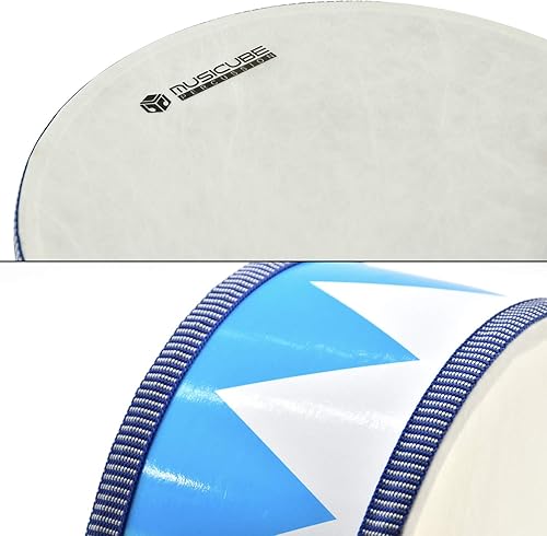 Miniatura 2 de MUSICUBE Juego de batería para niños, juguetes de tambor de madera de 8 pulgadas con una correa ajustable y 2 baquetas, juguetes musicales