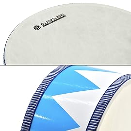 MUSICUBE Kids Drum Set 8-Inch Wooden Drum Toys with an Adjustable Strap and 2 Drumsticks Educational Baby Musical Toys Drum Sensory Musical Instrument Toys for Toddler Boys & Girls Gift Packing