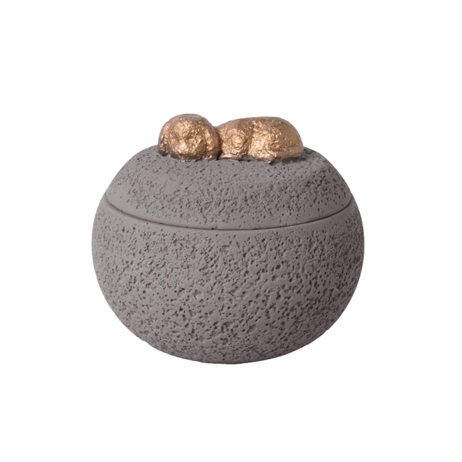Cement Cat/Dog Urn with Gold Figurine, Airtight