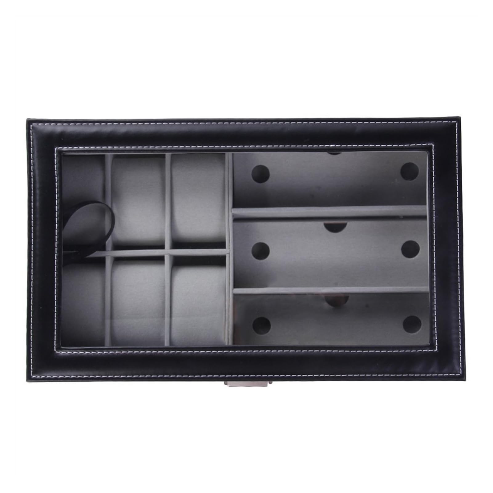 XBTGS Uhren-Display-Box, Leder, einlagig, Uhren-Aufbewahrungsbox, Brillen-Aufbewahrungsbox, geeignet für Zuhause, Schmuck, Dekoration, Displaybox, Uhrengehäuse für Herren