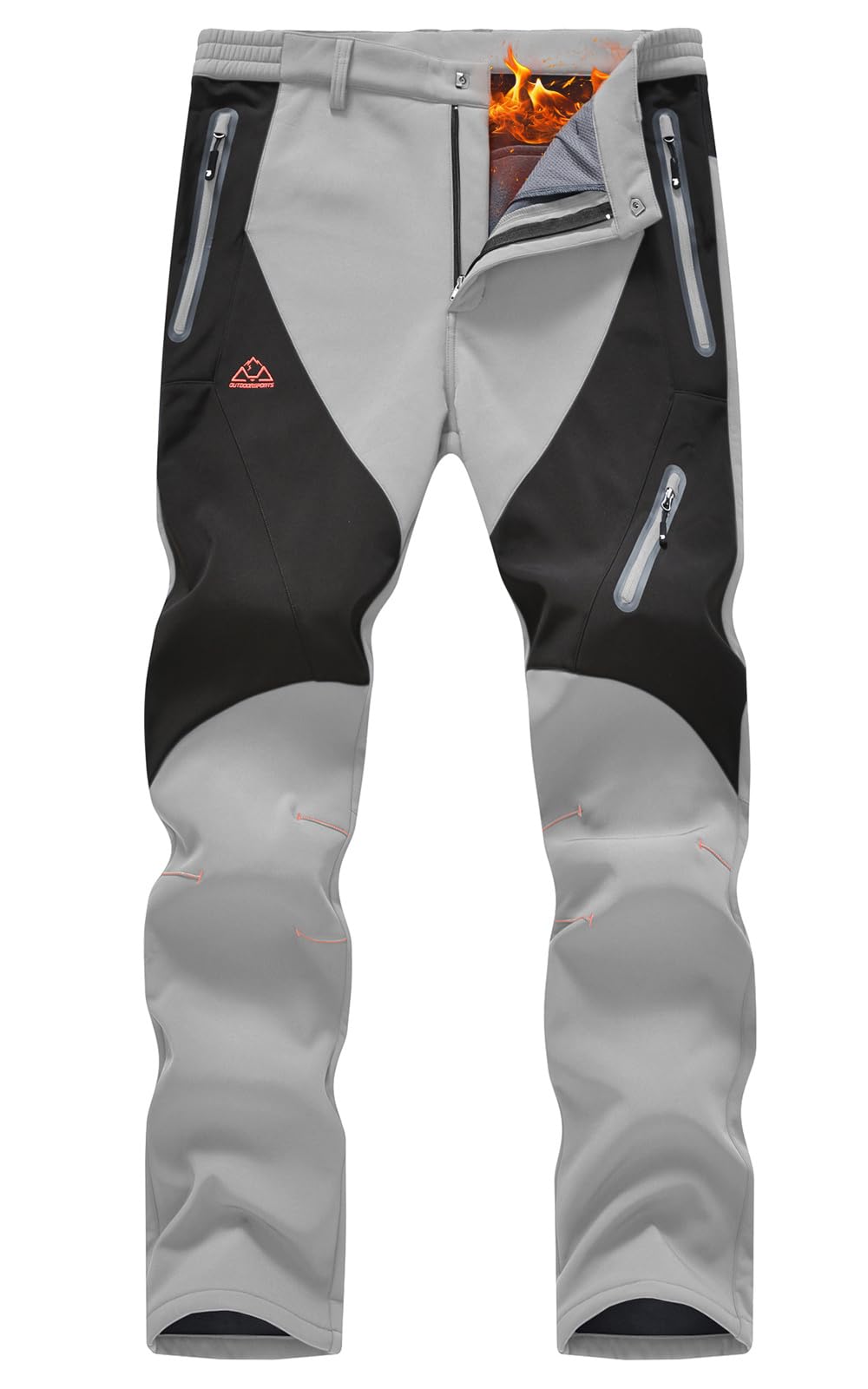 Rdruko Skihose Herren Wanderhose Winter Softshellhose Wasserdicht Winterhose Schneehose GefüTtert Outdoorhose Snowboardhose Thermohose