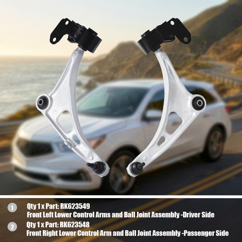 Pidgeotto- 2x Front Lower Control Arms, with Ball Joint & Bushing, Compatible with Honda Pilot 2016-2022, Ridgeline 2017-2019, Passport 2019, Acura MDX 2014-2020- Driver & Passenger kit