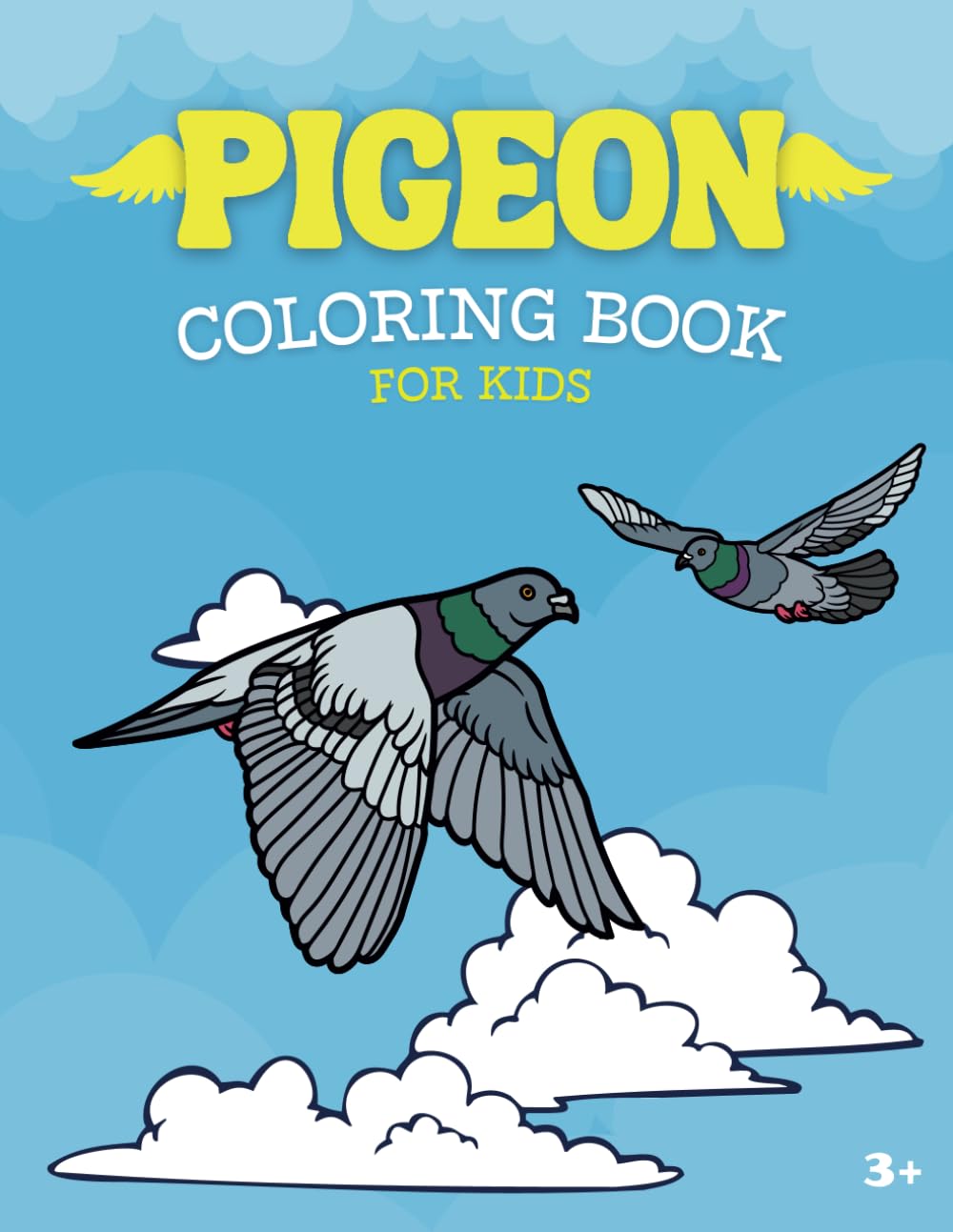 Pigeon Coloring Book: cute birds, pigeons in coloring book for kids (Animal Coloring Books)