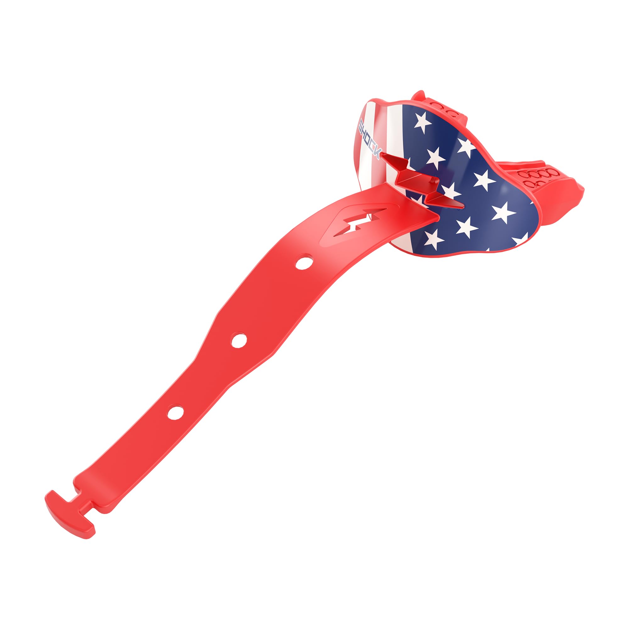 Shock Doctor Bolt Lipguard, Adult Mouth Guard Football with Strap. Mouthguard One Size Fits All