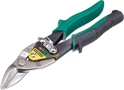 Stanley 2-14-564 Tijeras de aviación MaxSteel Derecha, Azul