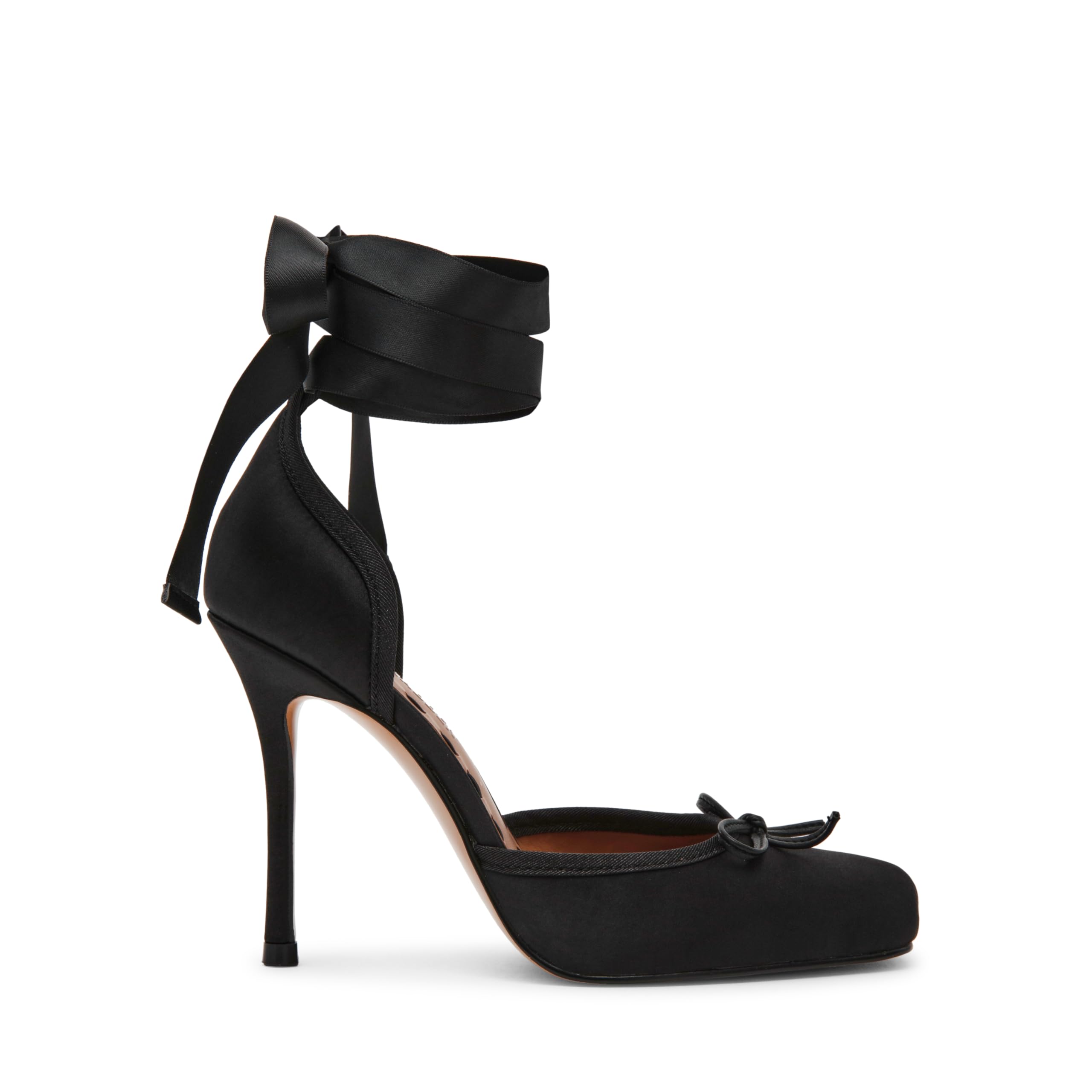 Steve Madden Larina Damen, Schwarzer Satin, 8.5 – Ansicht 6
