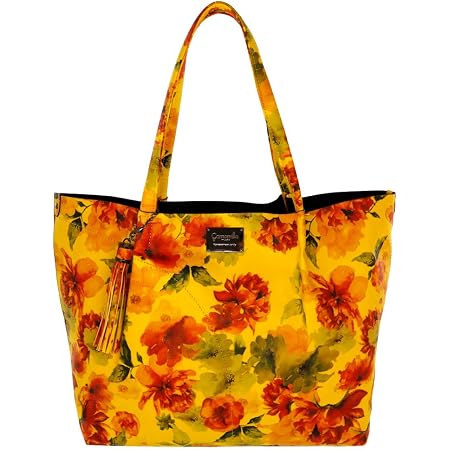 Camomilla Milano Borsa A Spalla, Similpelle, Collezione Arielle Fiori,  Misura Large, Colore Giallo-Fantasia Fiori : Amazon.it: Scarpe e borse