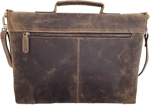 Miniatura 6 de KomalC 16 Inch Leather briefcase Laptop Messenger Bags for Men and Women Best Office School College Satchel Bag