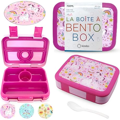 Bento Lunch Box for Kids: Leakproof Food Containers for Boys & Girls...