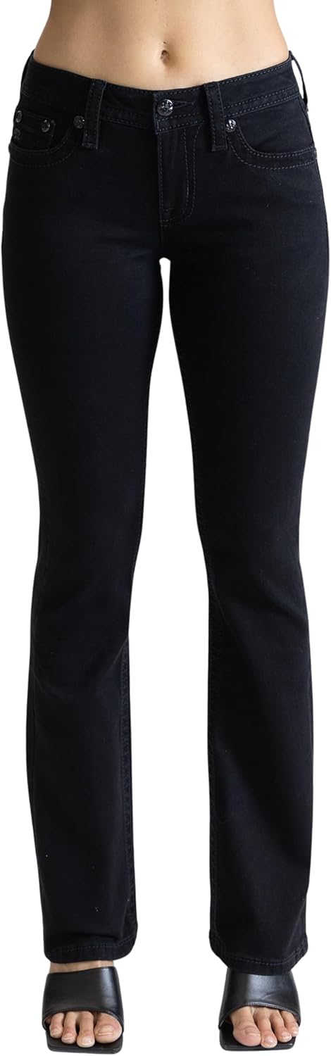 Miss Me Women's Bellatrix Faux Flap Pocket Mid-Rise Bootcut Jeans - Image 2