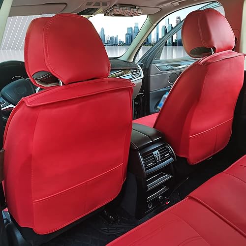 Miniatura 4 de Fundas de asiento de automóvil de lujo con cuero impermeable adecuadas para Mazda CX3 2015-2021, juego completo, color rojo