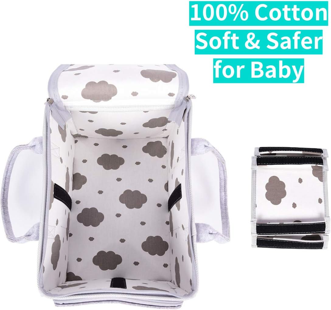 ELFGUS Baby Diaper Caddy Organizer- Portable Holder Bag for Changing Table - Storage Bin for Baby Essentials for Newborn - Nappy Storage Basket for Baby, Infant Nursery Bag for Shower Gifts