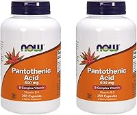 Vista 1 de Now Foods Ácido pantoténico 500 mg, 250 cápsulas (paquete de 2)