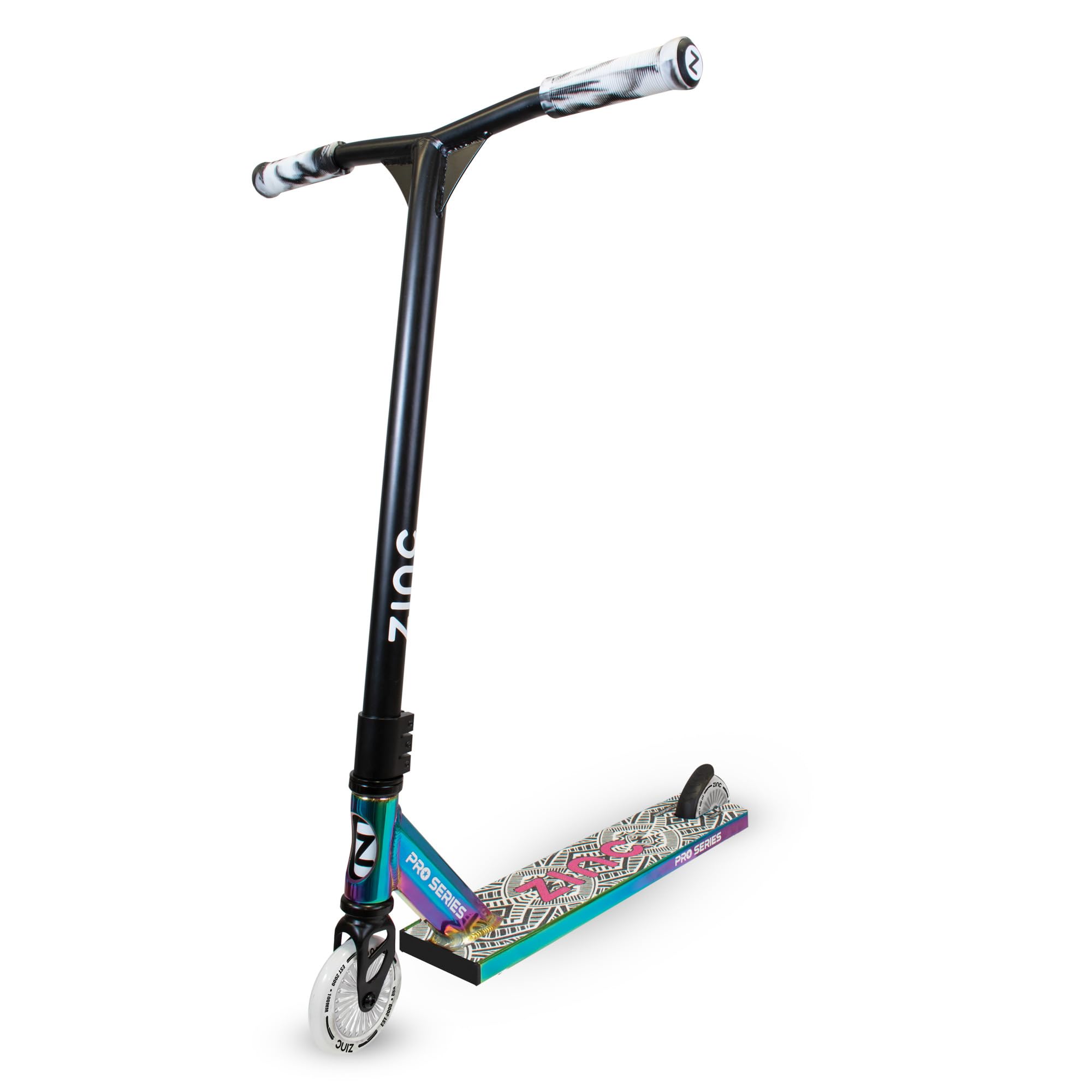 Zinc Nasty Stunt Scooter - Trick Scooter with Triple Clamp & ABEC 9 Bearings, 100mm PU Wheels, HIC Head Set & Aluminium Deck - Suitable for Ages 6+
