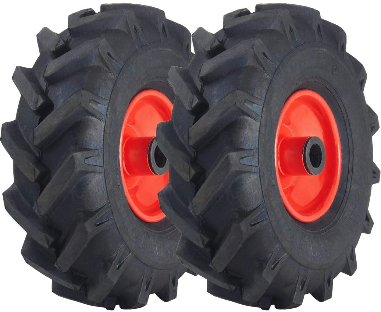3,00 x 4 offene Mitte Cleated Rotovator Lug Reifen 25 mm Rollenlager Felge (2 Stück)