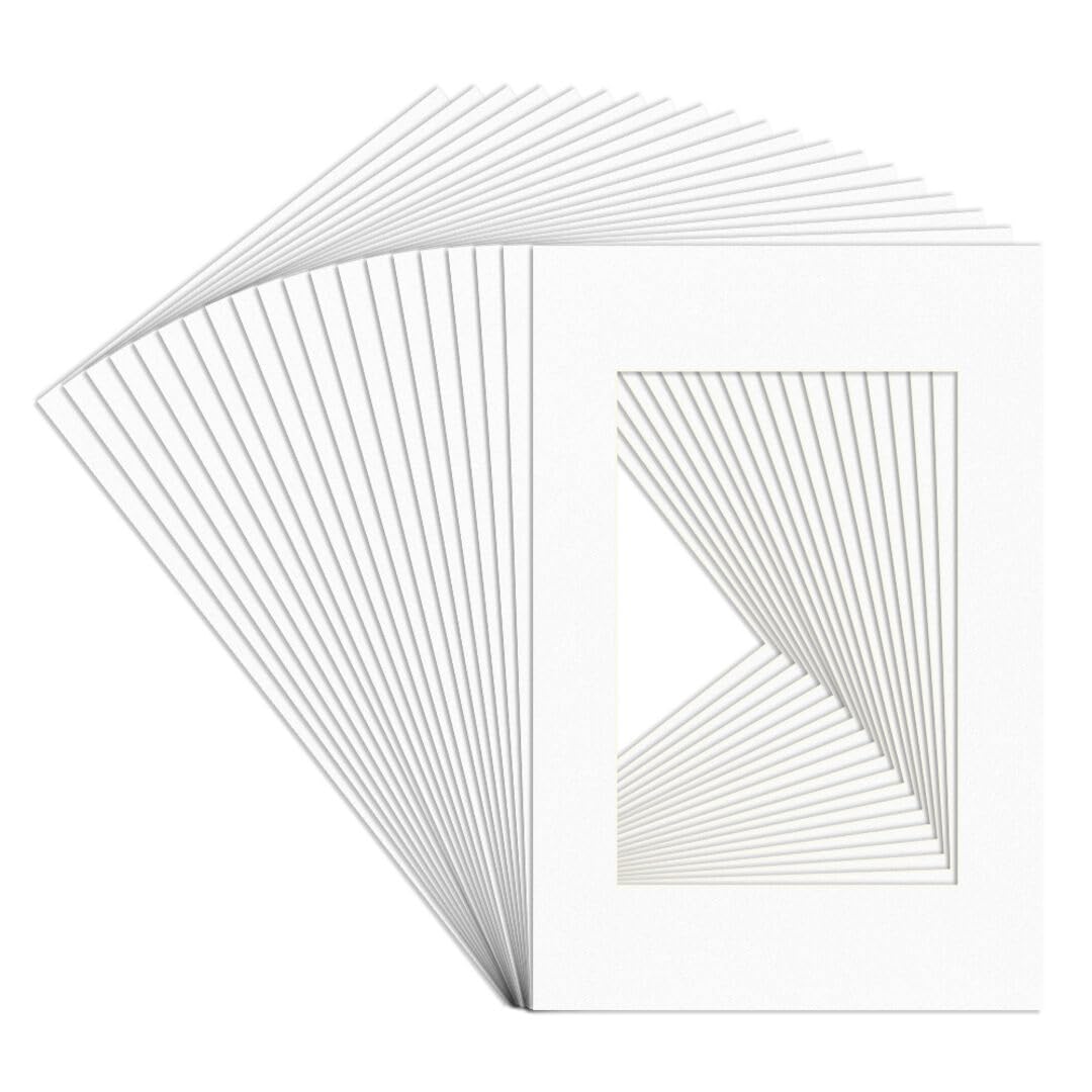 Procut Global 60x90cm White Picture Mounts Board to Fit 40x60cm Aperture Size - Photo Mount Card Ideal for Prints, Artwork, Crafts & Certificates - Sizes & Colors Available - Pack of 20 — image 1