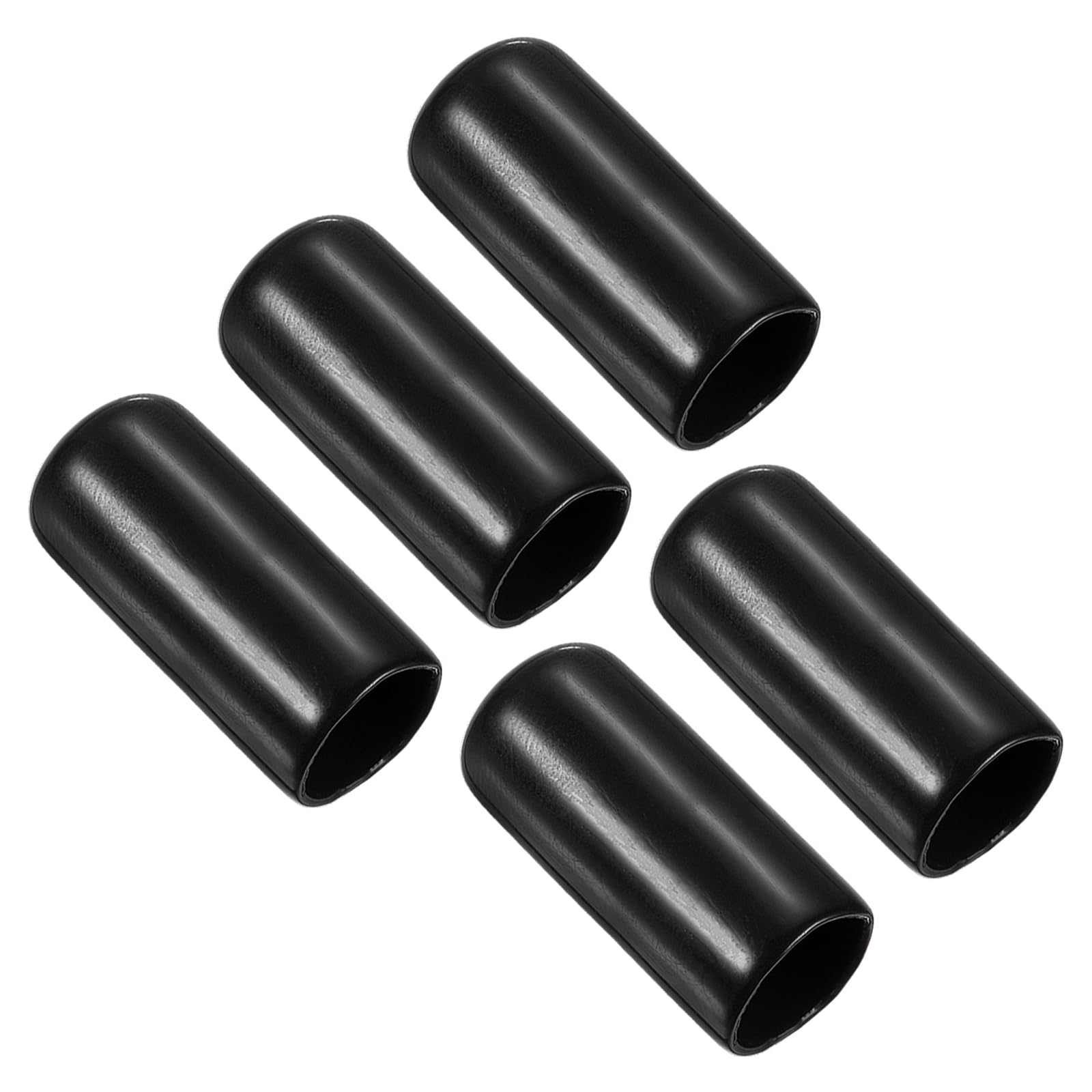 PATIKIL 13mm Pool Tip Cover, 5Pcs Billiard Cue Tip Protector Rubber Pool Cue Tips Head Cover Snooker Accessory for Billiard Club, Black