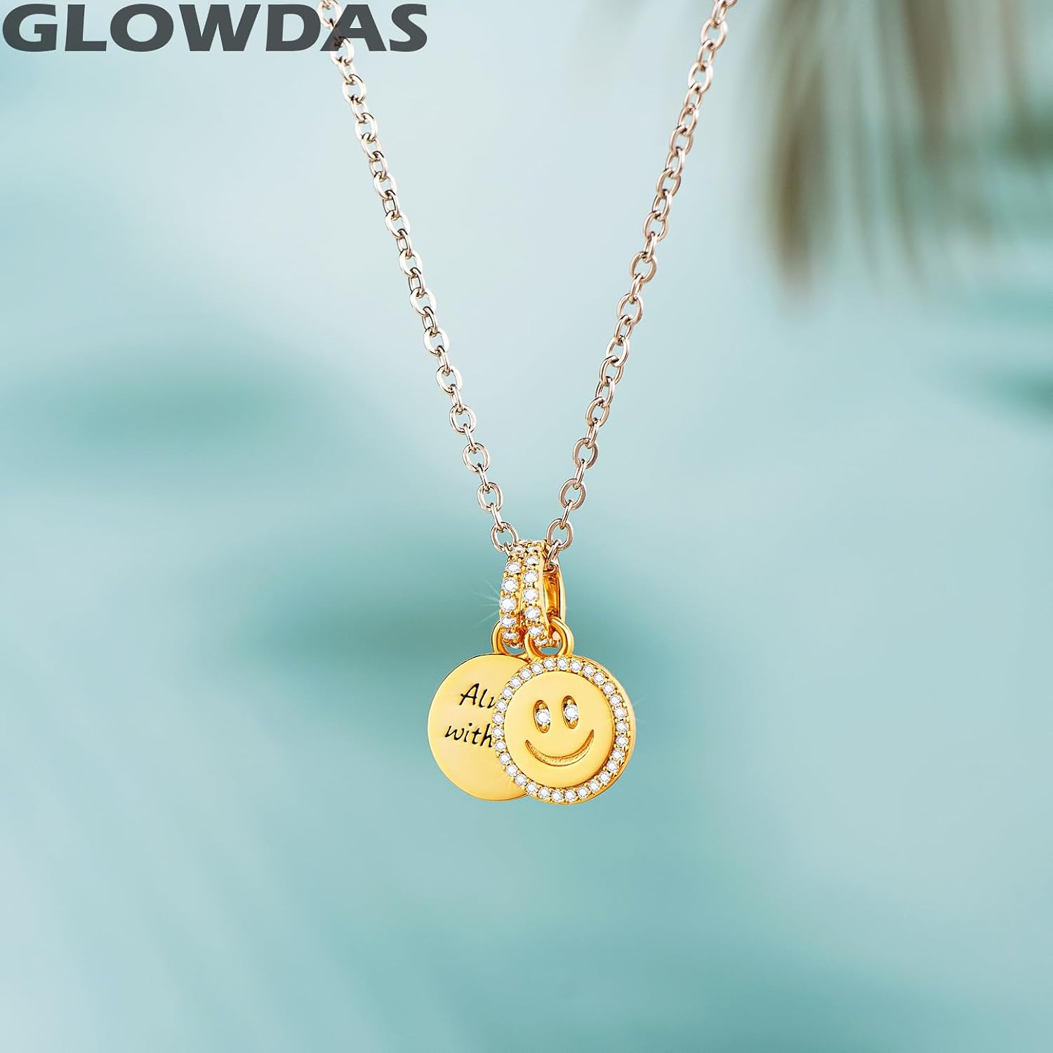 2026 Yellow Smiley Face Charm Dangle - fits Pandora Christmas Bracelet | Pave Sparkly CZ, 925 Sterling Silver Happy Face Smile Emoji Pendant Bead, Gifts for Friends, Family, Couple on Anniversary