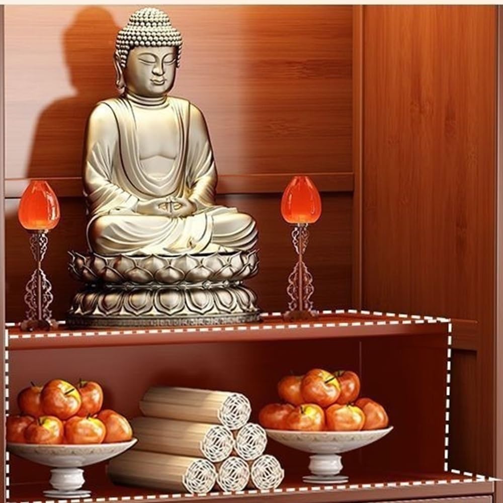 Mesa de Altar China Gabinete de Altar Madera Maciza Santuario Estilo Zen(Medio)