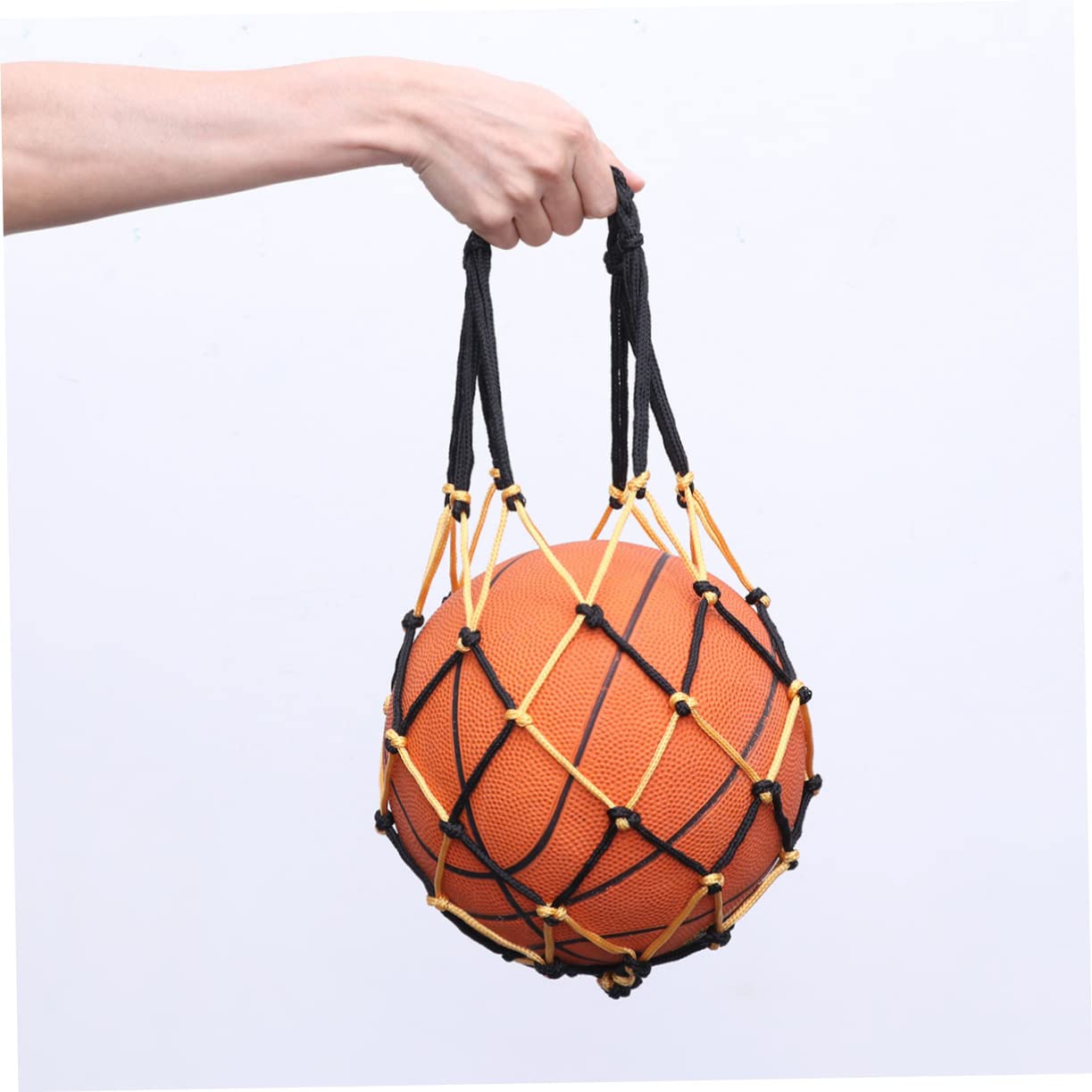 Totority 3pcs Large Sports Ball Bag Mesh Basketball Bag Drawstring Net Nylon Soccer Carrier Mesh Net Drawstring Storage