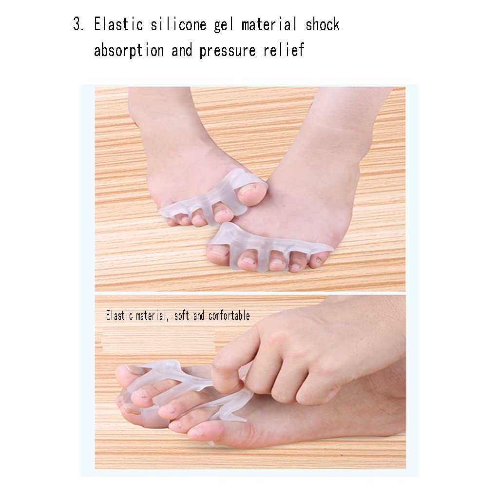 Separador de Dedos de Gel, estiradores de Dedos de Gel para Dedos superpuestos, fácil de Usar en Zapatos, Alivia rápidamente el Dolor después de Yoga y Actividades Deportivas