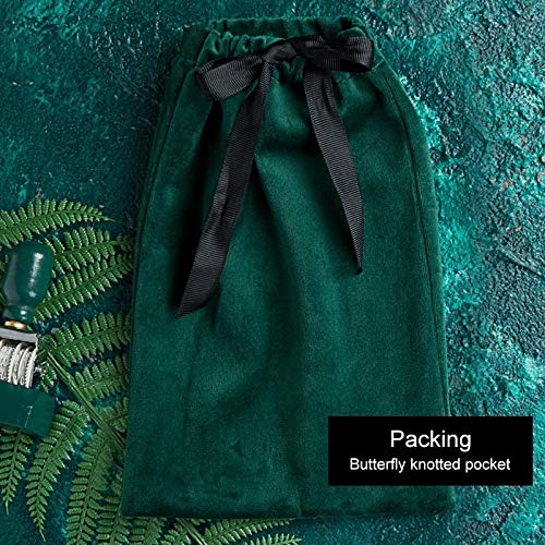 Carnet B6 80 pages avec couverture en daim vert et pochette - 6