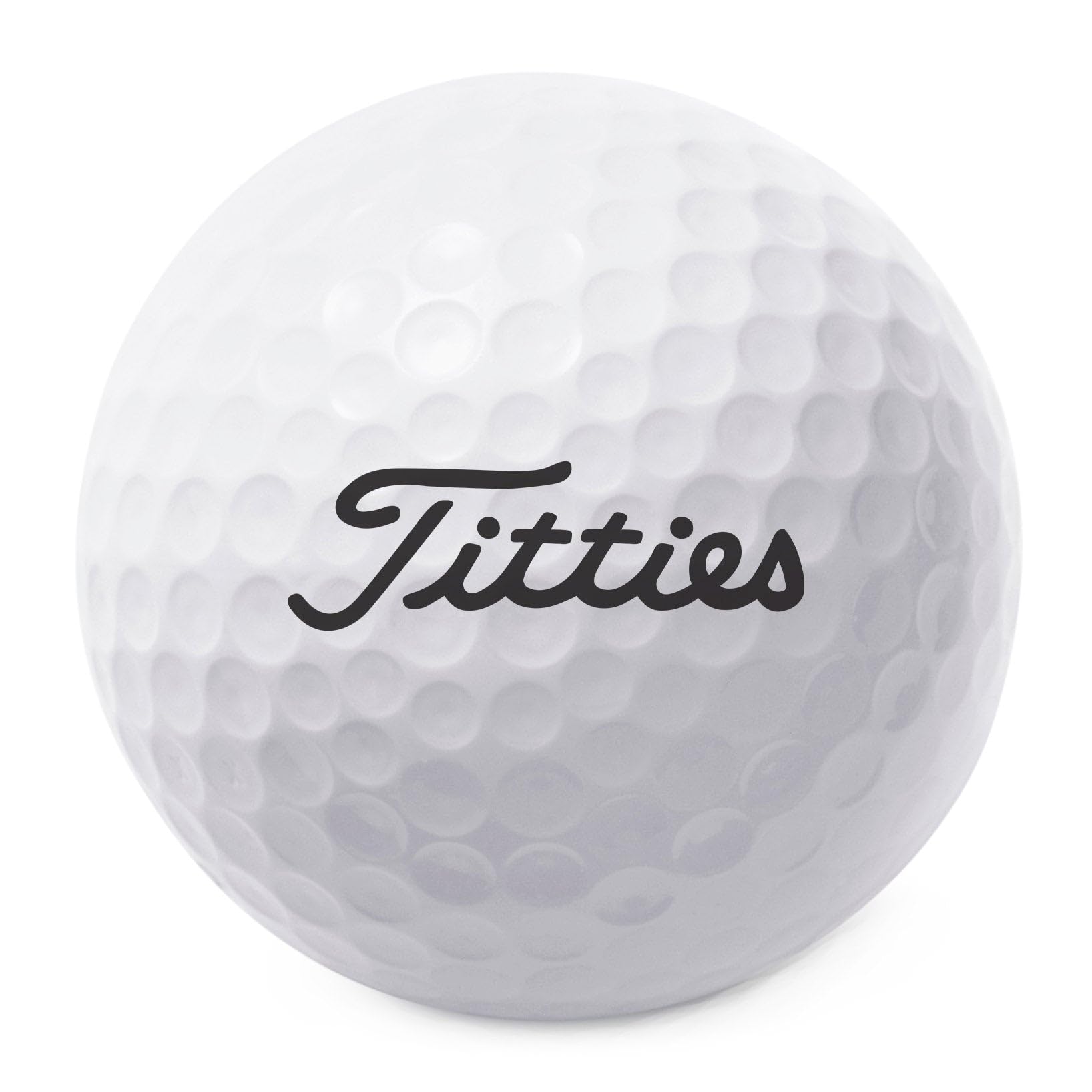 TeesAndTankYou Titties Logo Golf Ball - Novelty Gift for Men Golfers and Dad (Pack of 1)