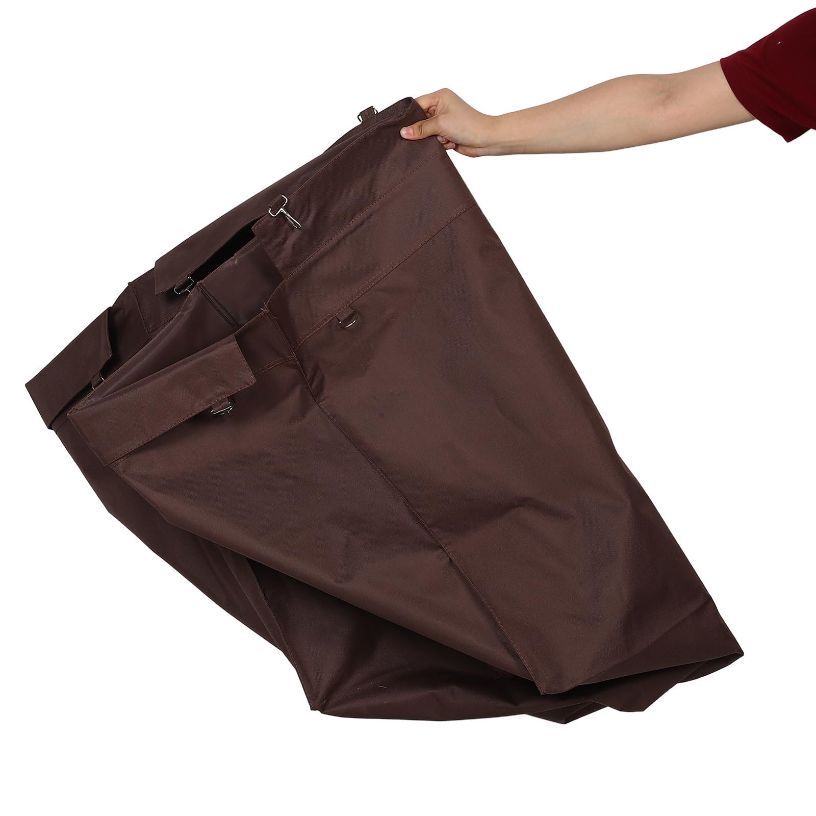 Sacca Interna per Carrello Lavanderia Rettangolare 12l Oxford | Colore Caffè, Ganci Metallici Inclusi, 83, 00x62, 00x52, 00cm per Hotel e Casa