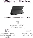 Lenovo Tab One - 2025 - Tablette - 2 haut-parleurs avec Dolby Atmos - Écran HD IPS de 8,7 po - 4 Go de mémoire - 64 Go de stockage - MediaTek Helio G85 - Étui folio inclus - Luna Grey