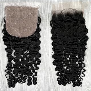 Silk Base Top Closure Burmese Curly Bleached Hidden Knots Free Part 4x4 Fake Scalp Lace Closure With Baby Hair Unprocessed Raw Human Hair 18inch