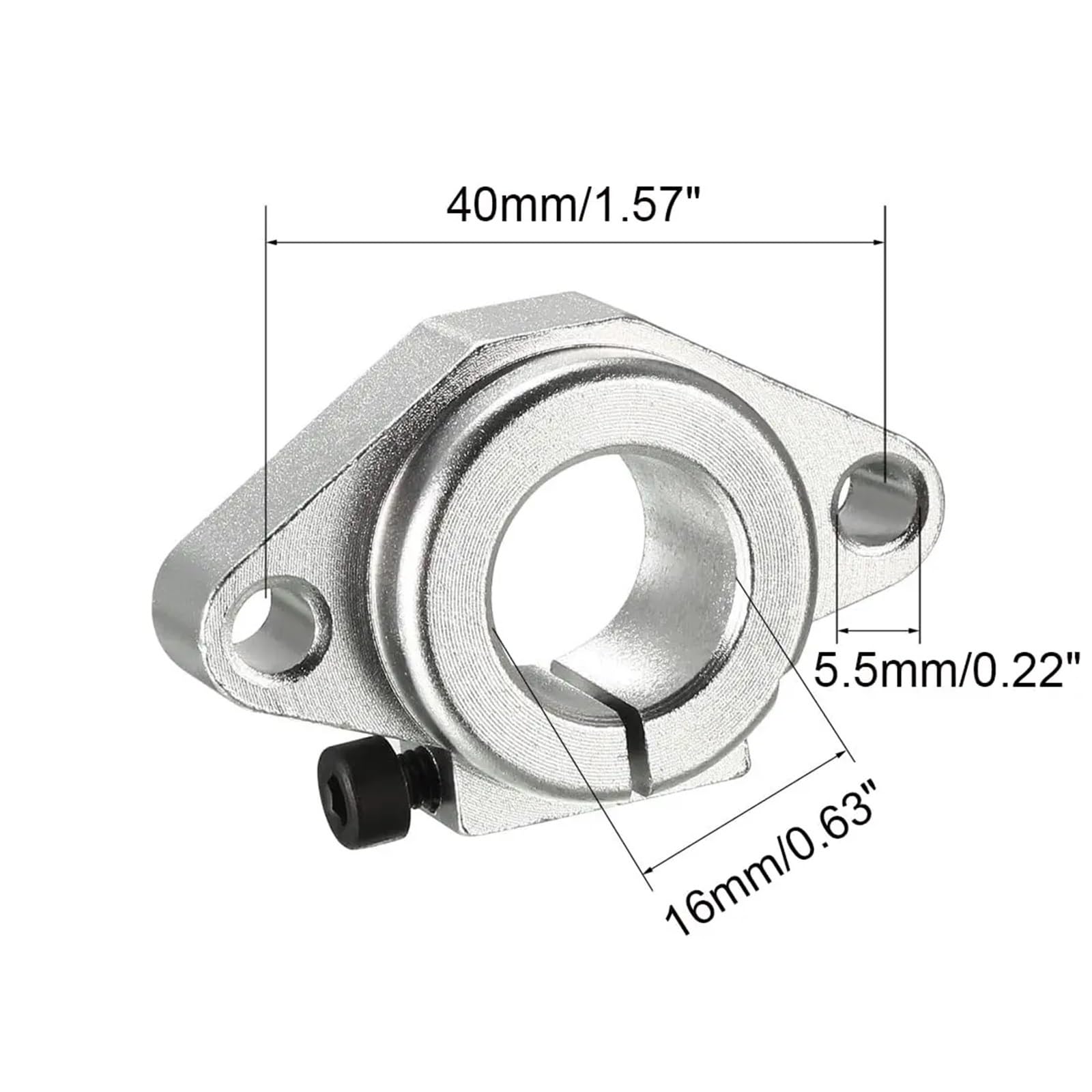 Support d'arbre de Rail linéaire SHF8 SHF10 SHF12 SHF13 SHF16 SHF20 SHF25 SHF30 SHF35, roulement de 8mm, 4 pièces/lot(SHF16 4PCS)