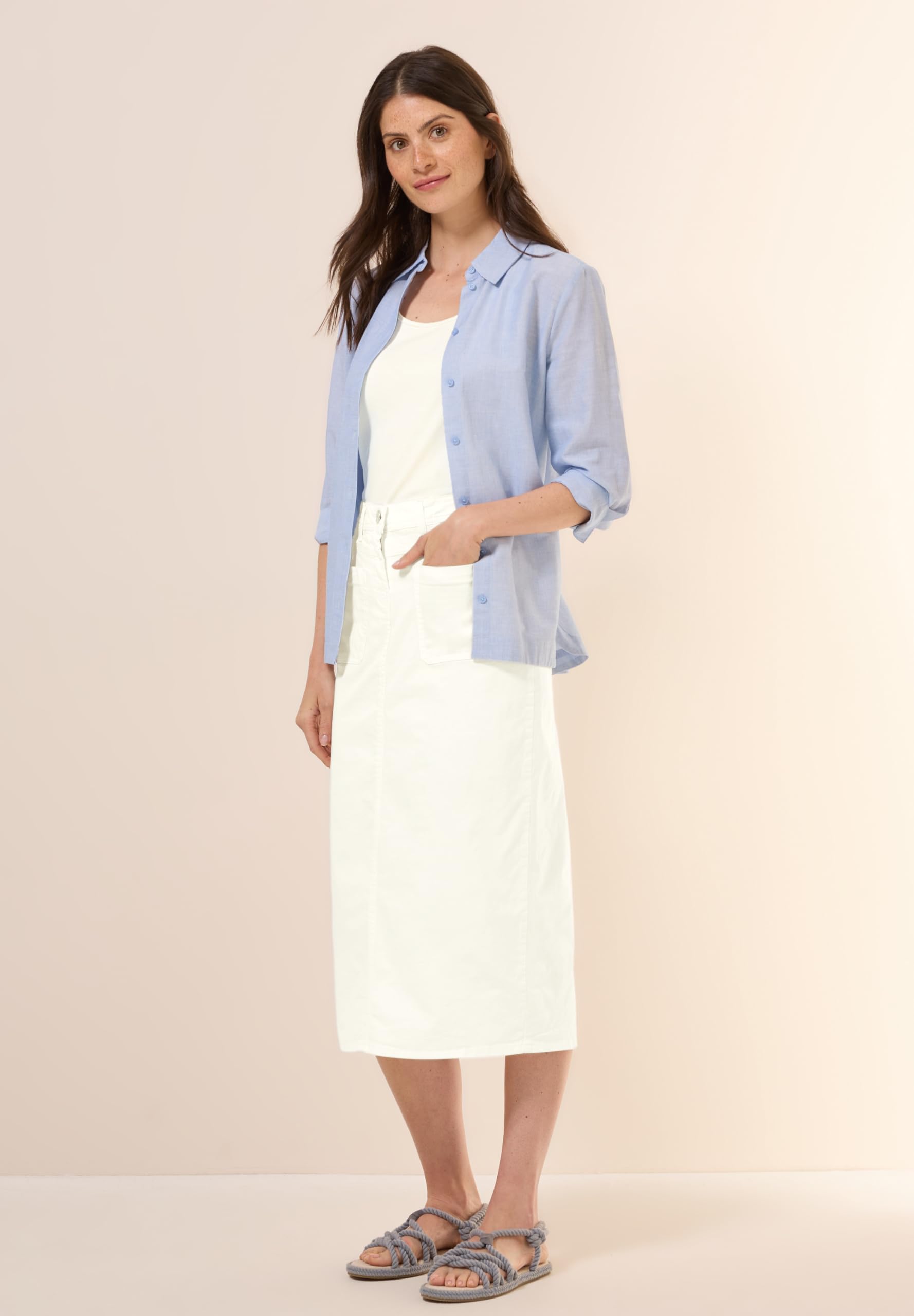 Cecil Damen Midi Jeansrock
