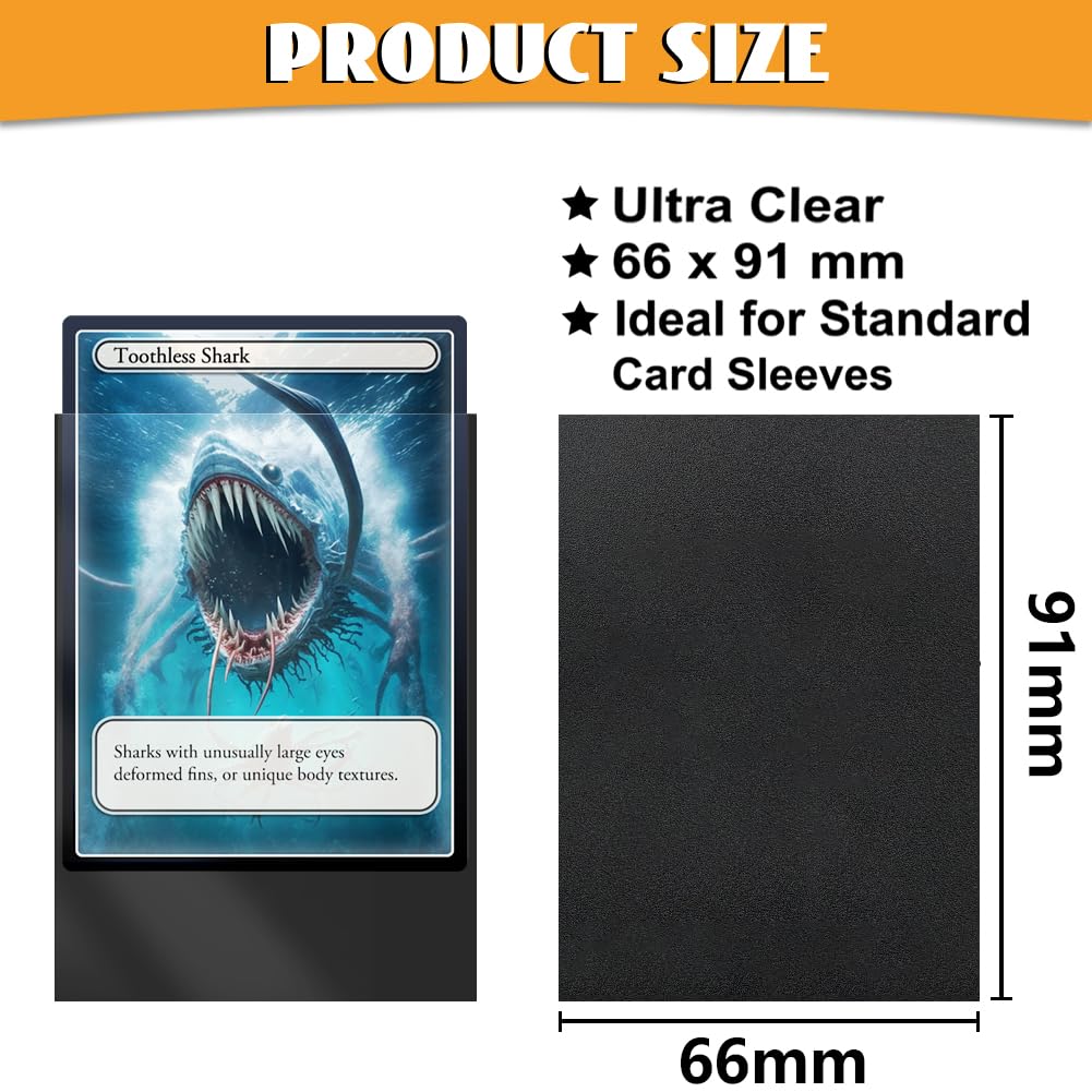 Toyopeny Card Sleeves Magic The Gathering, 2 Colors Trading Card Sleeve for Standard Card,Plastic Sleeves Fit for Football,Baseball,MTG,Yugioh,Sports Cards(Purple-Cyan)
