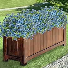 16 Bundles Artificial Flowers for Outdoor, Fake Plastic Plants for Spring Summer Decoration, UV Resistant&No Fade Hanging Faux Flower for Indoor Outside Garden Porch Yard Farmhouse