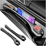 2PCS Car Seat Gap Filler Organizer with Phone Holder,[Upgrade Version] Car Seat Gap Organizer for Prevent Falling,Essential Car Accessories Car Side Seat Gap Filler (Black)