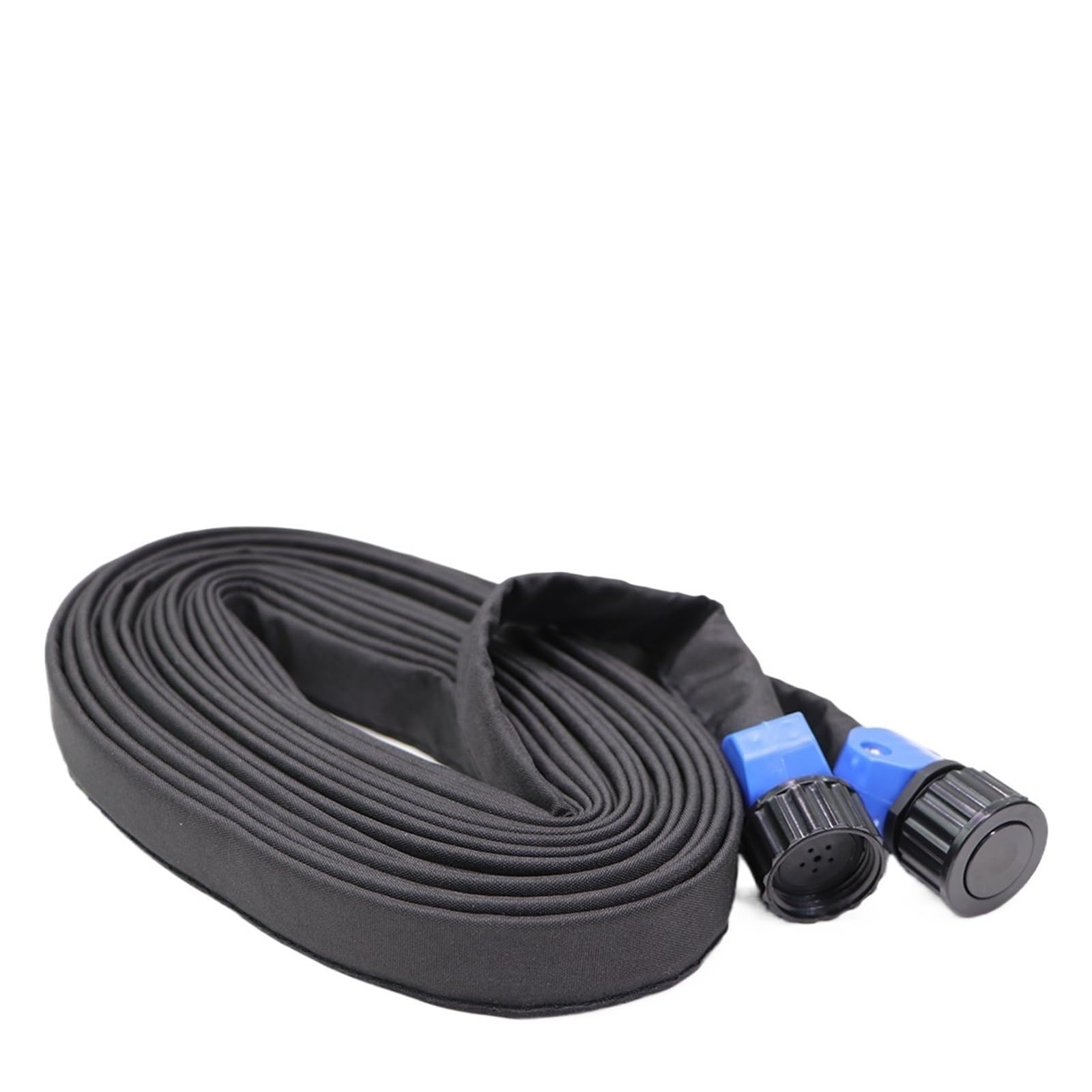 Manguera plana negra de 7,62 m, 15,24 m y 22,86 m for riego de jardín, bricolaje, ahorro de agua del 80%, doble capa, conectable, con orificios.(50ft(15M))