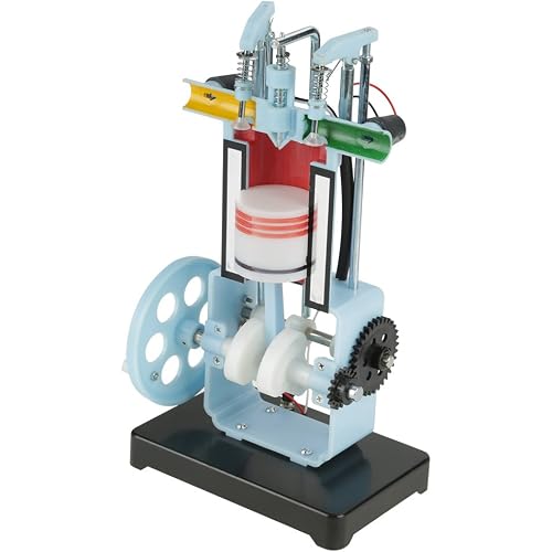 YWBL-WH 4 Stroke Hand Crank Model, Engine Combustion Engine Model Physics Mechanics Experiment Teaching Instrument, Poster Mockup