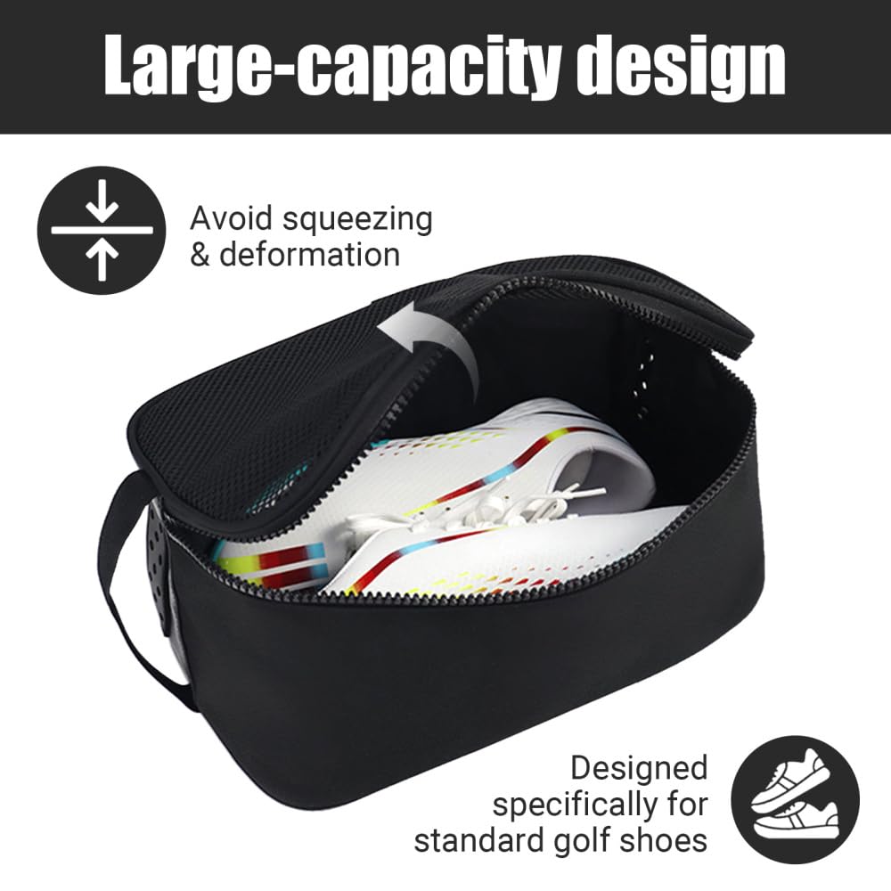 Borsa per Scarpe da Golf, Traspirante Borse Organizzatore per Scarpe Sportive, Resistenti all'usura Sacchetti Scarpa da Valigie Viaggio, per Sport All'aria Aperta