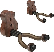 Surplex Lot de 2 supports muraux universels pour guitare avec base, support de crochet pour guitare, acoustique, électrique, classique, basse, mandolines, ukulélé, accessoires de guitare