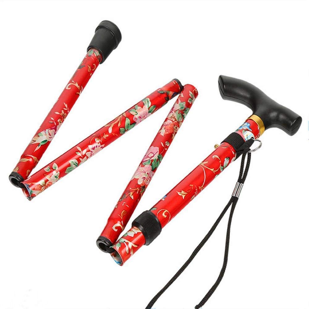 Bastón de Senderismo de aleación de Aluminio, bastón Plegable Ligero portátil para Hombres y Mujeres, bastón para Caminar al Aire Libre, muletas Times