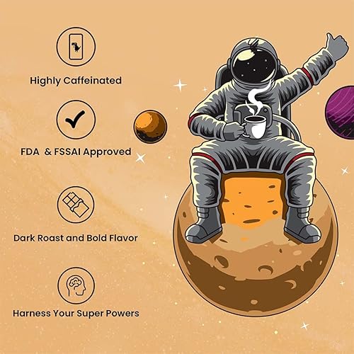 Miniatura 3 de Bevzilla Dark Wish - Café en polvo fuerte tostado oscuro, caja de 48 bolsitas, café instantáneo, café más fuerte, expreso, capuchino, café con