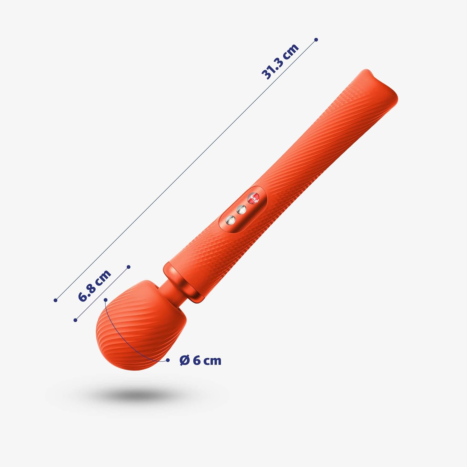 Fun Factory Vim Wand Massager Rechargeable Cordless Body Massager Quiet Operation Water Resistant Handheld Massager 5 Speeds - 3 Patterns (Sunrise Orange)