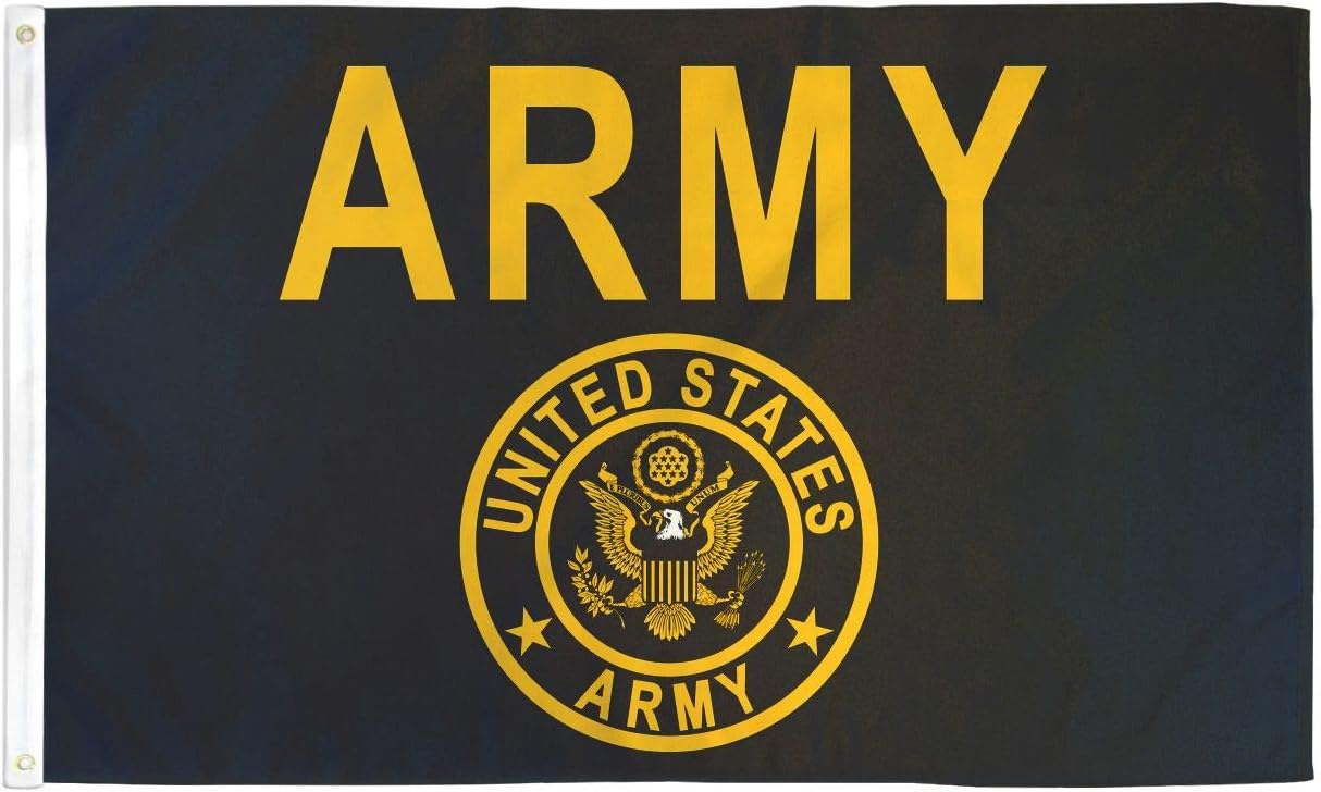 Amazon.com: Army Gold and Black Flag United States Military Banner US ...