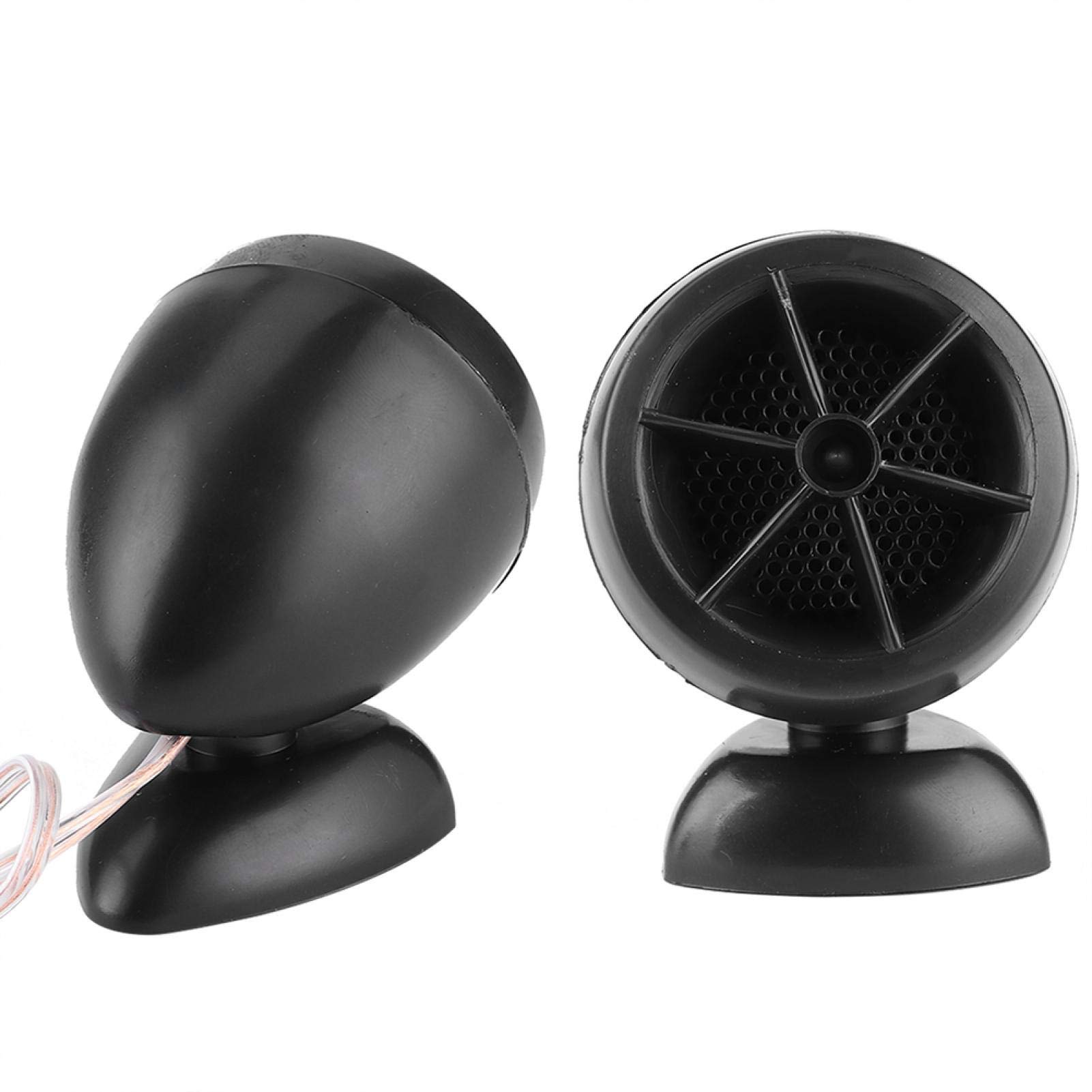 Haut-Parleur Audio, ABS + Aimant 1200W 12V Tweeter Mini Cornet Musique dôme Haut-Parleur pour système Audio de Voiture, Porte de Voiture, Panneau de boîte à Gants(Le Noir)