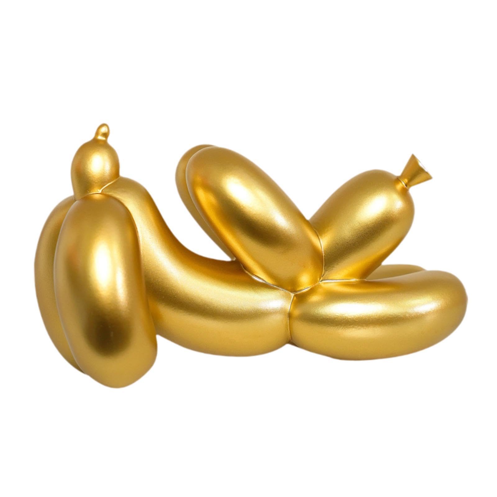 Baoblaze Estatua de Perro con Globo, Adorno de Escritorio, Linda Figura Decorativa con Globo, Escultura artística para Oficina, Sala de Estar, estantería, Bar, Oro