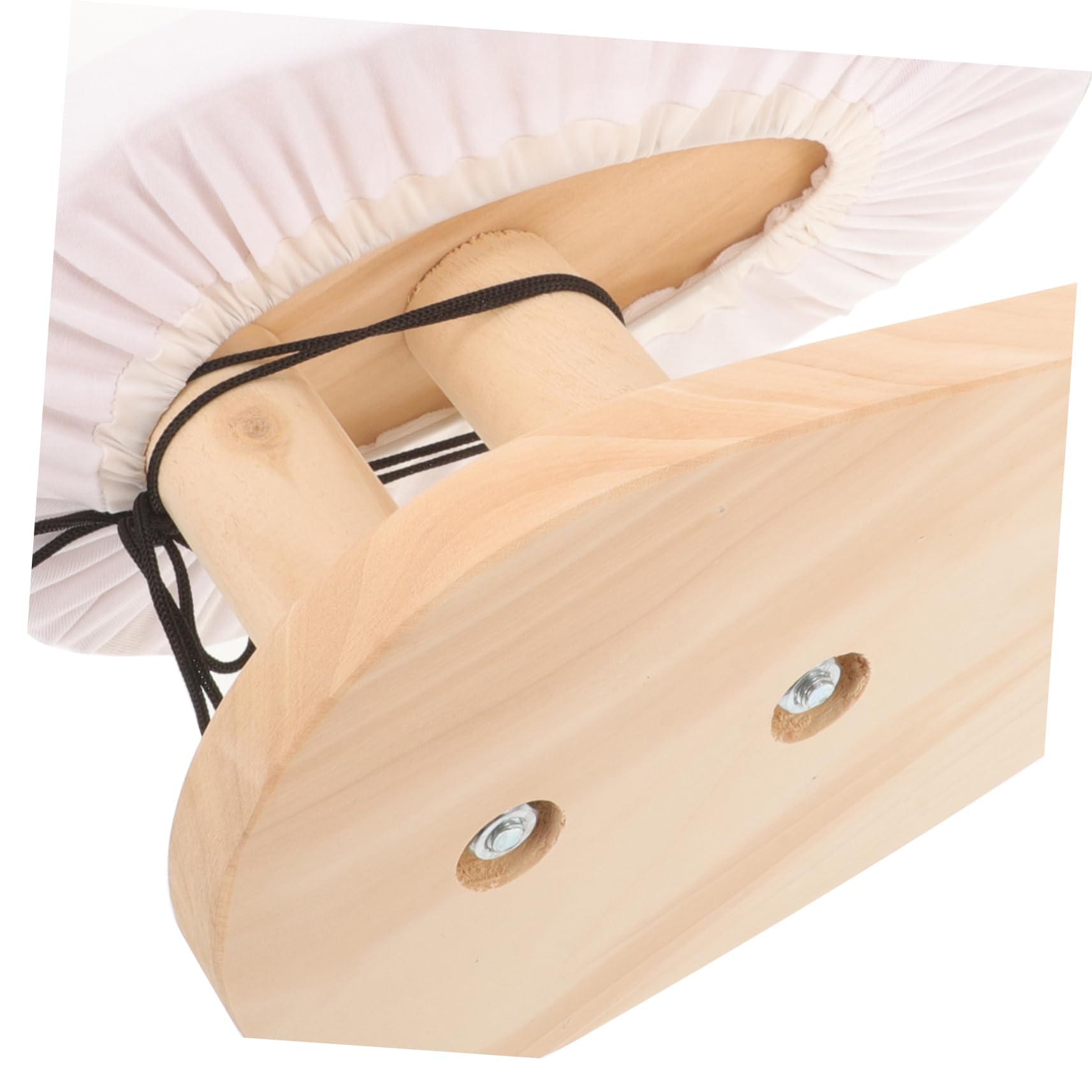 INOOMP Asse da Stiro Portatile in Legno Spalla per Vestiti, Sgabello Rotondo Resistente alle Alte Temperature, Tessuto Traspirante e Asciugatura Rapida per Uso Domestico e Stiratura