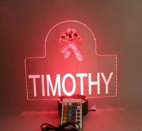 Miniatura 3 de Cyborg Superheroes Figura de acción Diseño de luz nocturna LED Lámpara de mesa de escritorio para niños de eficiencia energética Decoración de la