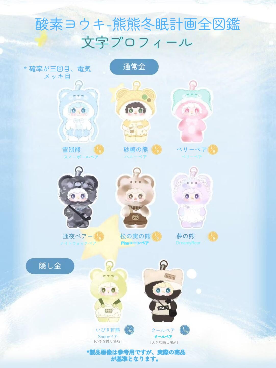 Yooki 冬眠計画シリーズ 6個セット Amazon.co.jp: Yooki 小熊冬眠計画シリーズ ぬいぐるみブラインド
