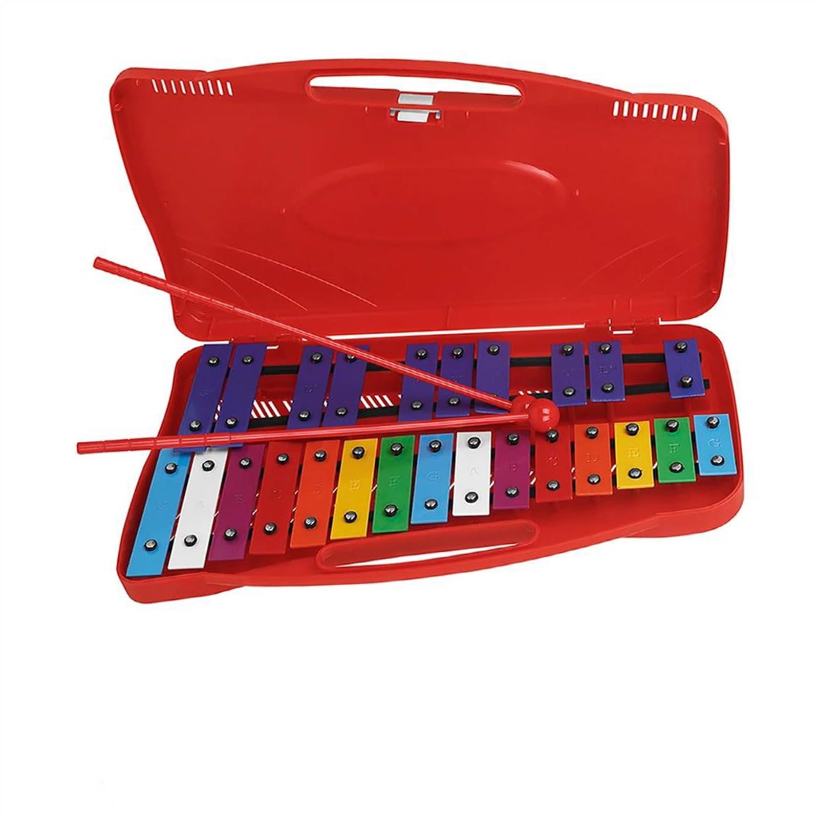 Glockenspiel Strumento a percussione Glockenspiel professionale durevole da 25 note. Elegante tavola armonica colorata (Color : 2)
